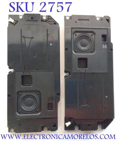 KIT DE BOCINAS (2 PIEZAS) PARA TV SONY BRAVIA / NUMERO DE PARTE 1013634 / 101363411 (L) / 101363421 (R) / VBX2220 / VBX2303 / VM2216 / VM2228 / PANEL YDCS085MDU02 / MODELO XR-85X95K / XR85X95K